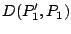 $\displaystyle D(P_1^{\prime},P_1)$